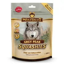  Wolfsblut Squasihes Grey Peak jutalomfalat kecske édesburgonyával 300g