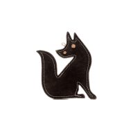 Bivalybőr Fekete róka Természetes Kutyajáték 20cm