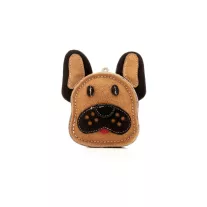   Bivalybőr Francia bulldog kutyafej Természetes Kutyajáték 14cm