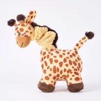   ZippyPaws Bungee Buddiez rugalmas nyakú zsiráf plüss kutyajáték 33 cm