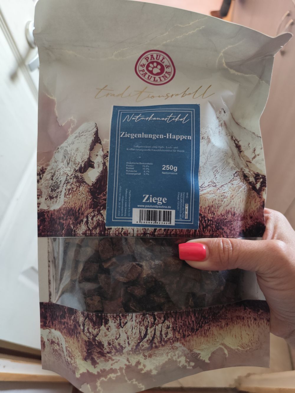 Paul & Paulina levegőn szárított monoprotein kecsketüdő falatok – 250 g