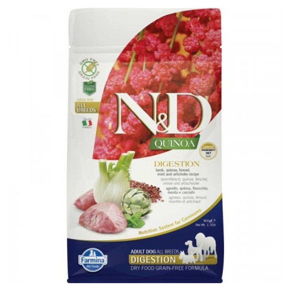 N&D Dog Grain Free Quinoa Digestion Lamb – Emésztési problémákra 800g