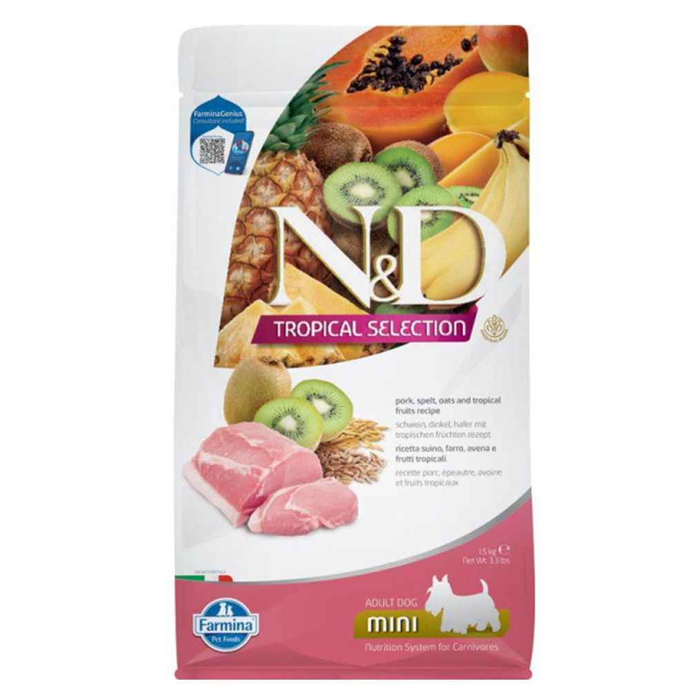 N&D Tropical Selection Dog Pork Adult Mini 1,5kg